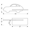 Lampa kinkiet półeczka 5W LED 4000K IQ Kids Car miętowy 21-84804