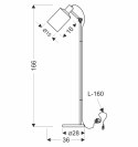 Lampa podłogowa czarna 166cm Zana 51-02853