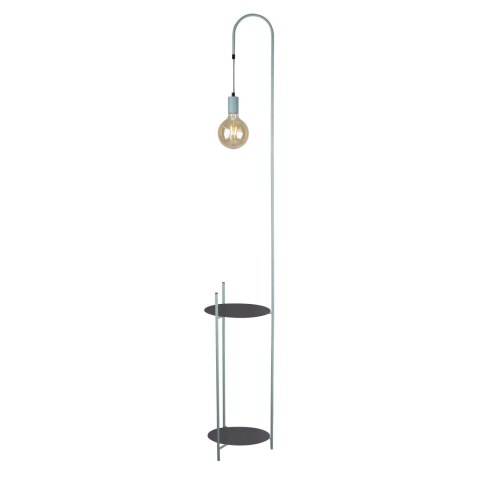 Lampa podłogowa półka czarno-zielona Walk 51-00033