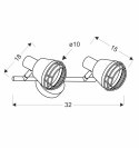 Lampa ścienna/sufitowa czarna klosz miedziany 2xE14 40W Neria 92-81780