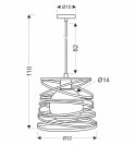 Lampa wisząca biała metal/szkło Akita 50101042