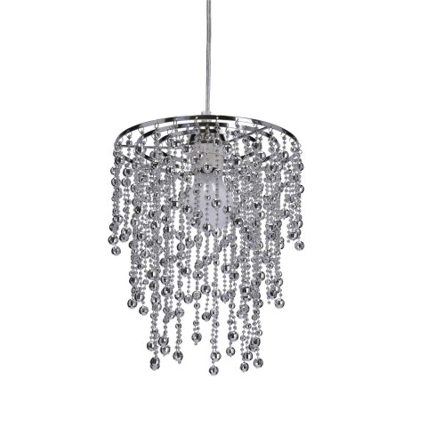 Lampa wisząca chromowy abażur 60W E27 Roni 31-78469