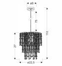 Lampa wisząca chromowy abażur 60W E27 Roni 31-78469