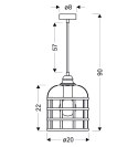 Lampa wisząca czarna/miedziana metalowa 40W E27 Soleto 31-78452