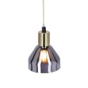 Lampa wisząca czarna/złota szklany klosz Gregory Candellux 31-51622