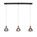 Lampa wisząca listwa czarna/złota szkło E14 3x40W Gregory Candellux 33-79008