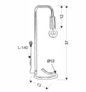 Lampka stołowa biurkowa czarno-złota Hera 41-80073