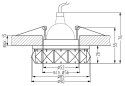 Oprawa stropowa okrągła szklana kryształ MR16 50W SK-83 Candellux 2232652