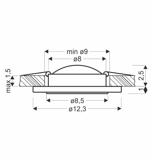 Oprawa stropowa srebrna 2x5W LED 4000K SSP-27 2203157