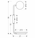 PONIO LAMPA KINKIET CZARNY 1X25W G9 KLOSZ BIAŁY