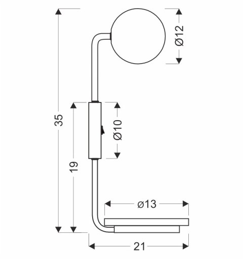 PONIO LAMPA KINKIET CZARNY 1X25W G9 KLOSZ BIAŁY