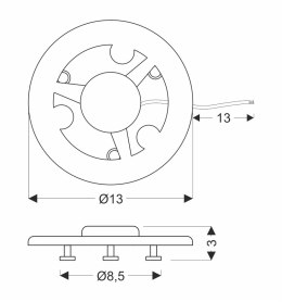 Panel LED 12W 4000K 13cm biały neutralny rozeta do plafonu Merc01 2170425