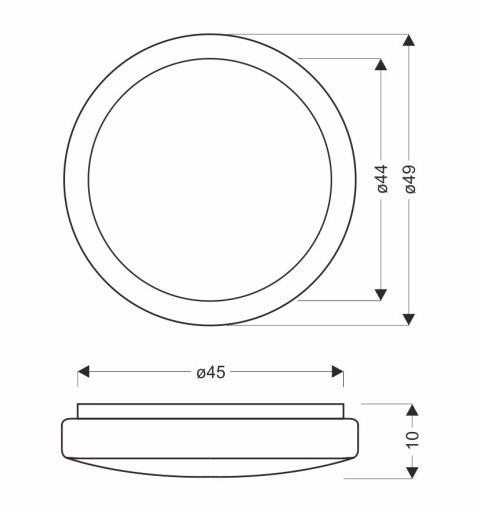 Plafon biały akrylowy LED 36W 4000K IP44 lampa Jasper Candellux 14-75277