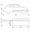 Półka podświetlana LED 5W IQ Kids CAR szara 21-84774