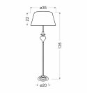 Prima lampa podłogowa chromowy 1x60w E27 abażur srebrny