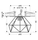 SK-85 CH G9 40W 230V opr. strop. dekoracyjna chromowy