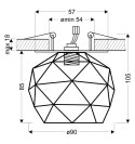 SK-89 CH G9 40W 230V opr. strop. dekoracyjna chromowy