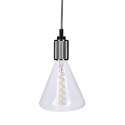 Zawiesie metalowe chrom/czarne lampa wisząca E27 31-05472