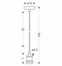 Zawiesie metalowe patynowe/czarne lampa E27 31-99962