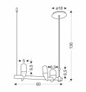 Żyrandol Sakai LEDEA 50233077 LED 16,2W Metal Czarny, Złoty