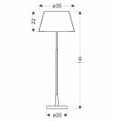 Dera lampa podłogowa satyna 1x60w E27 abażur czarny