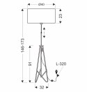 Float lampa podłogowa czarna 1x60W E27 abażur brązowy