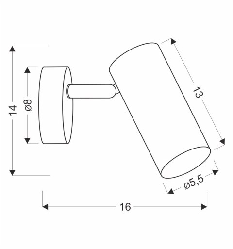 Kinkiet biały ruchomy metalowy spot Colly 91-01603