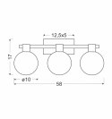 Kinkiet chrom/biały lampa ścienna 3 Maldus 23-01450