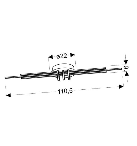 LAMPA PLAFON CANDELLUX APETI NAKSOS LED SATYNA NIKIEL 4000K