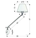 LAMPA SCIENNA KINKIET CANDELLUX FILLY 21-73891 CZARNY MATOWY