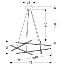 LAMPA SUFITOWA WISZĄCA CANDELLUX APETI ANDROS LED SREBRNY 4000K