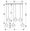 LAMPA SUFITOWA WISZĄCA CANDELLUX APETI FURNI CZARNY 4000K