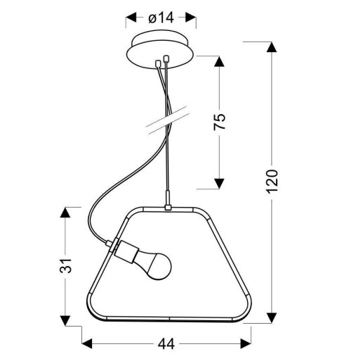 LAMPA SUFITOWA WISZĄCA CANDELLUX APETI IKARIA E27 LED+12W LED CHROMOWY4000K