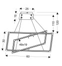 LAMPA SUFITOWA WISZĄCA CANDELLUX APETI KSEROS LED SREBRNO SZARY 4000K