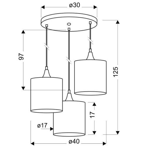LAMPA SUFITOWA WISZĄCA CANDELLUX LONG 33-73969 CZARNY