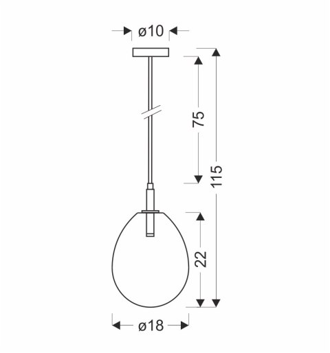 Lampa Wisząca Lukka LEDEA 50133211 LED 6W Szkło Srebrny