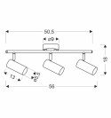 Lampa biała ścienna/sufitowa spot 3x15W Colly 93-01689