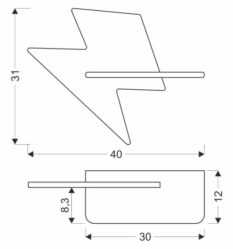 Lampa kinkiet ścienny 4W LED IQ kids z przewodem Candellux 21-19547