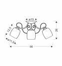 Lampa sufitowa białe szklane klosze Amba 33-78025