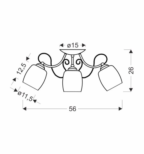 Lampa sufitowa białe szklane klosze Amba 33-78025
