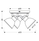 Lampa sufitowa biało-czarna regulowana plafon 3x40W Zumba Candellux 98-72160