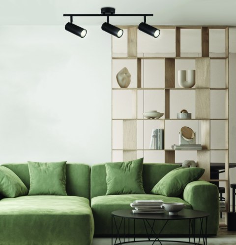 Lampa sufitowa czarna spot 3xGU10 54cm Colly 93-01634