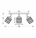 Lampa sufitowa czarna/złota listwa 3xE27 Glob 93-00385