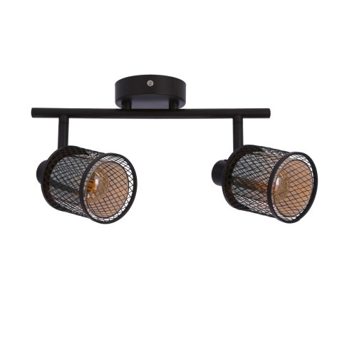 Lampa sufitowa kawowe złoto klosz bursztyn 2x40W Canabera Candellux 92-81766