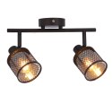 Lampa sufitowa kawowe złoto klosz bursztyn 2x40W Canabera Candellux 92-81766