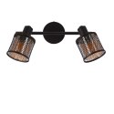 Lampa sufitowa kawowe złoto klosz bursztyn 2x40W Canabera Candellux 92-81766