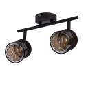 Lampa sufitowa kawowe złoto klosz bursztyn 2x40W Canabera Candellux 92-81766