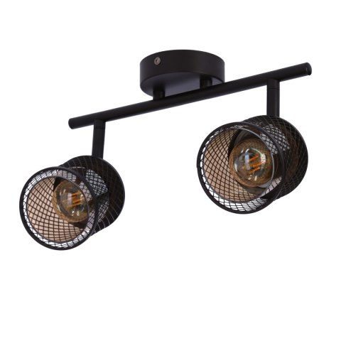 Lampa sufitowa kawowe złoto klosz bursztyn 2x40W Canabera Candellux 92-81766