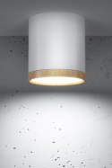 Lampa sufitowa oprawa biała/drewniana LED 5W 4000K Tuba 2273624