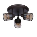 Lampa sufitowa plafon kawowe złoto bursztyn 3x40W Canabera Candellux 98-83098